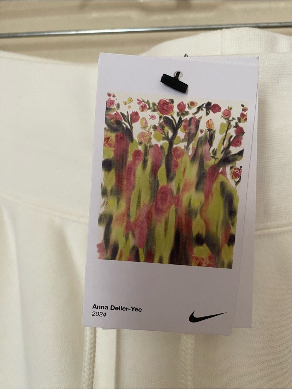 Nike Cream Limited Edition Wide-Leg Sweatpants with Orange & Yellow Floral Print - Picture 5 of 10